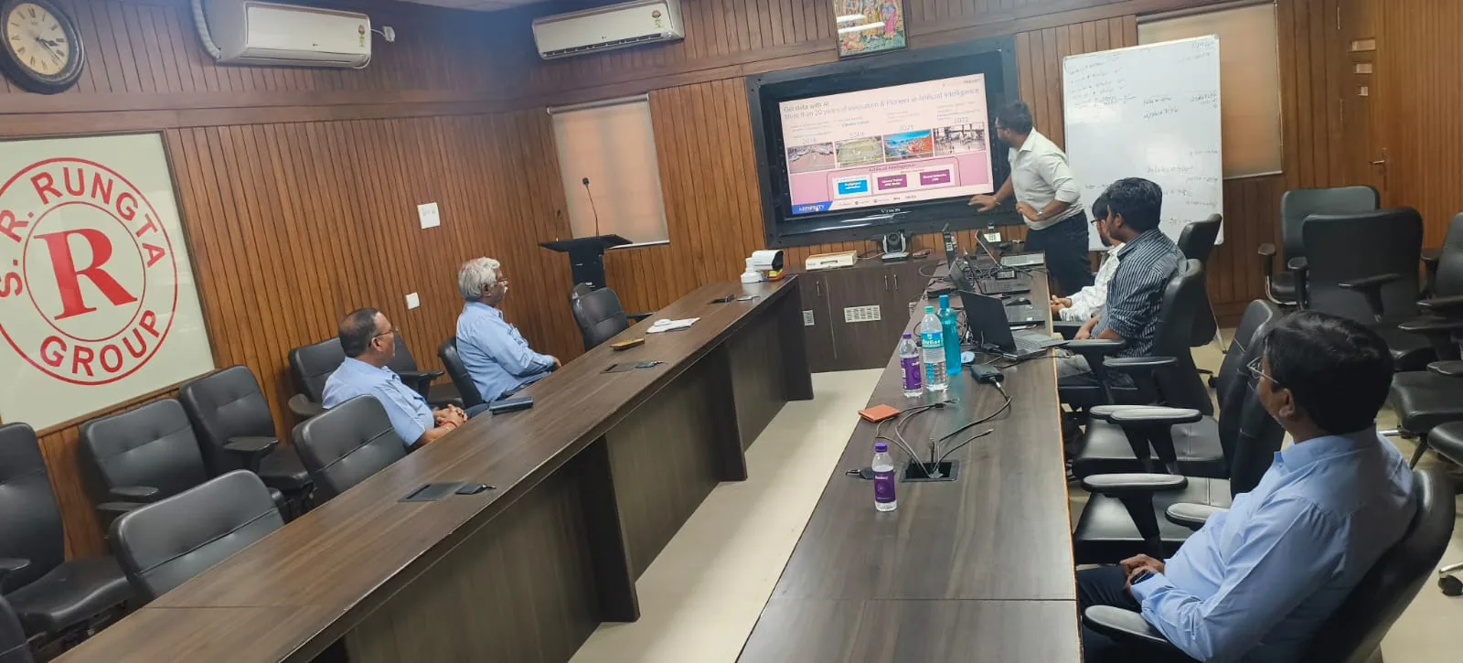 N.K. Network Solutions Pvt. Ltd. team during a client technology presentation